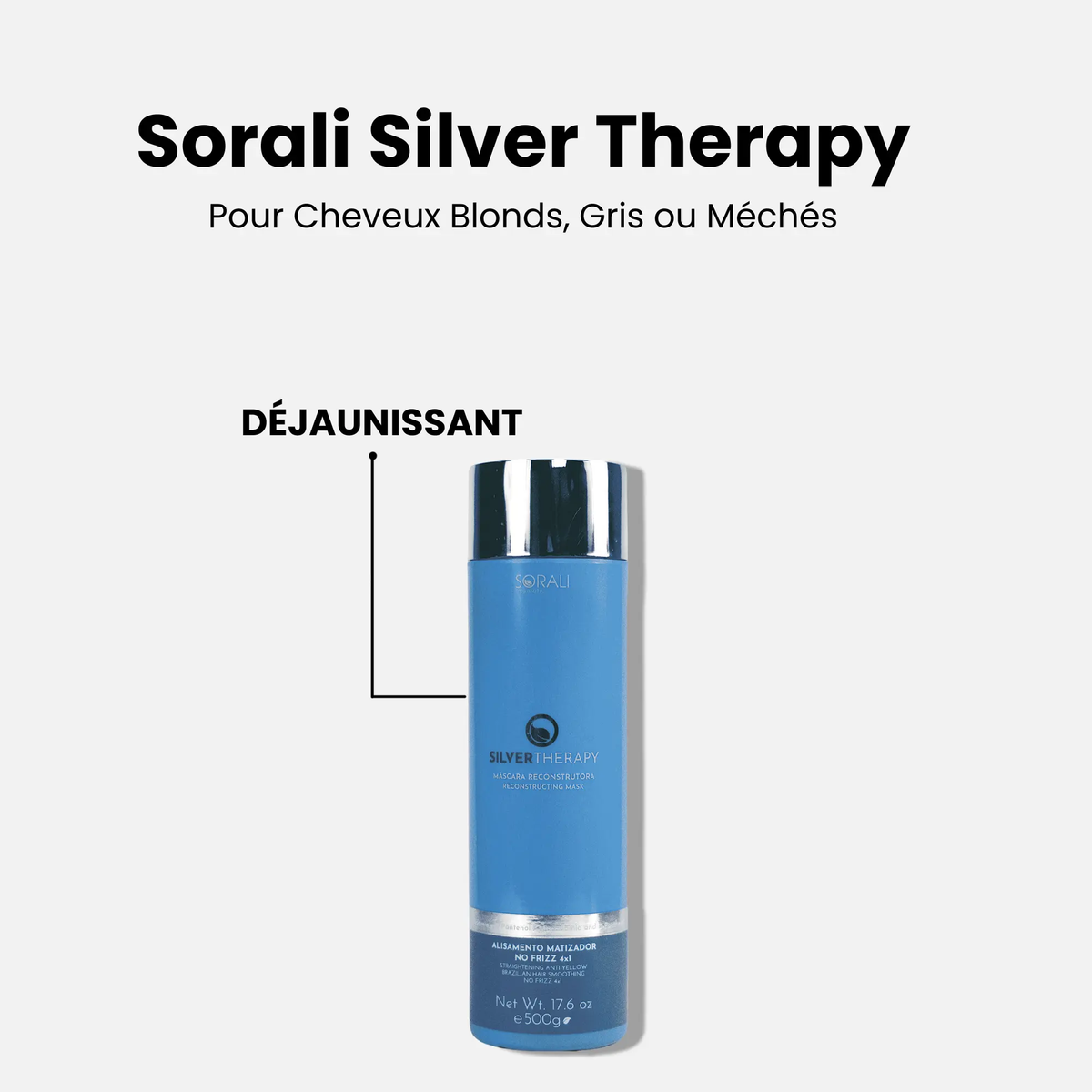 Sorali Silver Therapy Pour Cheveux Blonds, Gris ou Méchés ( Usage Professionnel ) Sorali Cosmetic